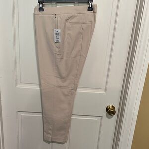 Saks Fifth Avenue Black Label Cropped Slim Ankle Pants in Light Beige